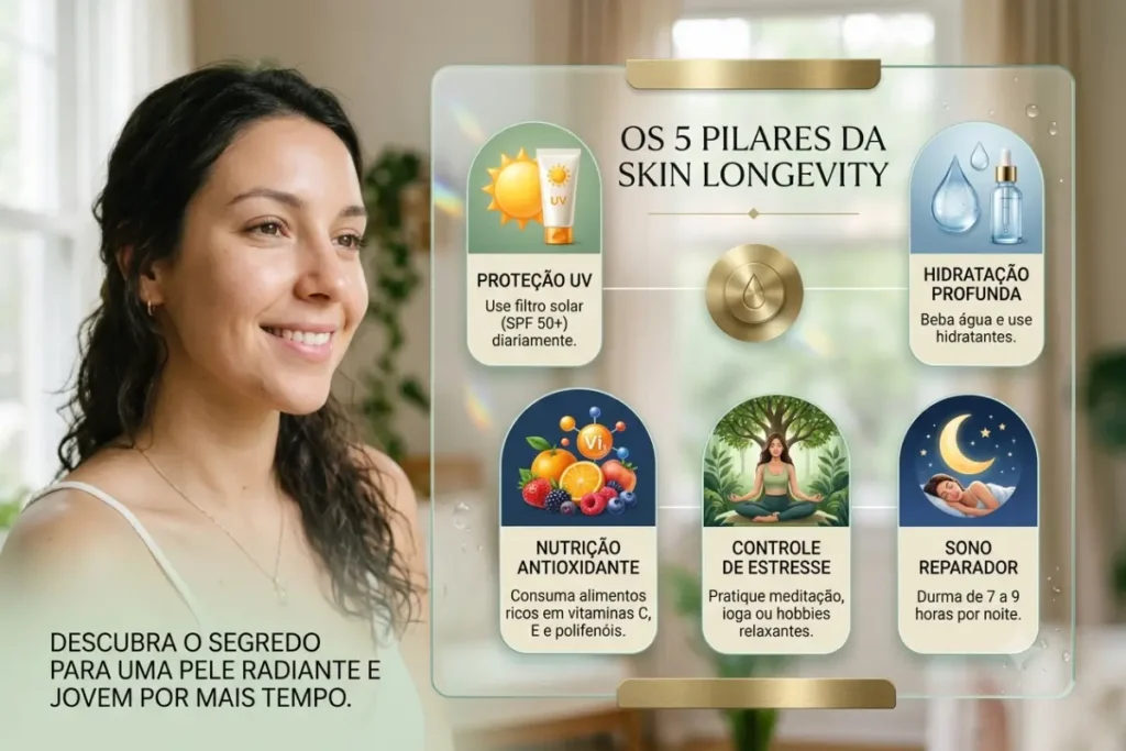 Os pilares de uma rotina de Skin Longevity