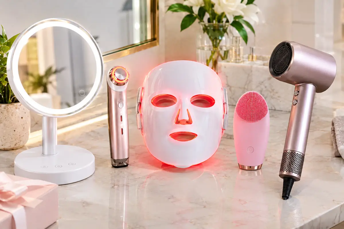 Cinco presentes de autocuidado com tecnologia para skincare, maquiagem e cabelos