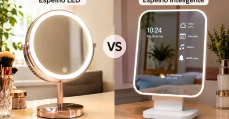 Espelho LED vs espelho inteligente: qual vale mais a pena  presentear em 2026?