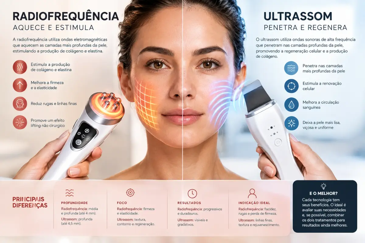 Radiofrequência vs Ultrassom qual é melhor para tratamentos estéticos