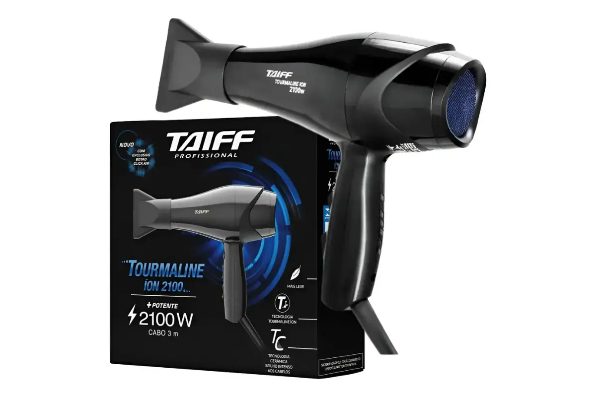 Taiff Tourmaline Íon 2100W guia técnico completo para entender potência, íons, turmalina e desempenho